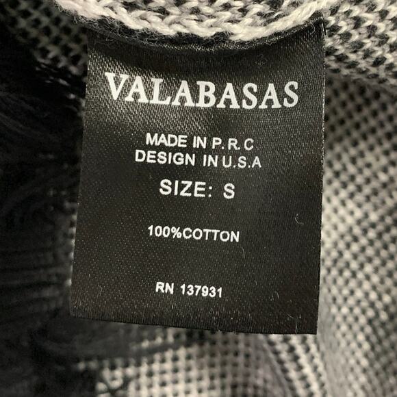 Valabasas S Mens The Pledge Sweater Cardigan Black Distressed Bandana Prt - Picture 9 of 9